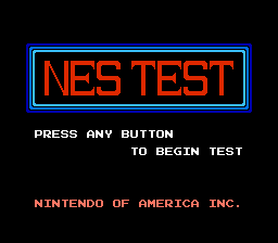 Nintendo World Class Service - Control Deck Test Cartridge (USA) (Test Program)